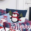 C&F Home Ice Skating Penguin Christmas Throw Pillow, 18" x 18" - 2 of 3