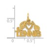Black Bow Jewelry 14k Yellow Gold I Heart Tennis Script Pendant - 4 of 4