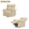 Oversized PU Leather Power Swivel Rocker Recliner Chair with Massage Function - 2 of 4