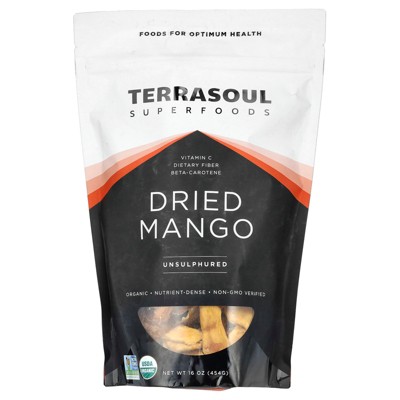 Terrasoul Superfoods Dried Mango, Unsulphured , 16 oz (454 g)