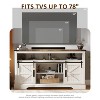 TV Stand for 65+ Inch TV, 33" Tall Farmhouse Entertainment Center with Sliding Barn Door, Wood TV Consoles for Living Room - 2 of 4
