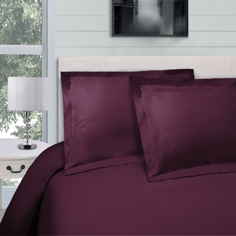 100% Premium Cotton 300 Thread Count Solid Luxury Duvet Cover Set by Blue Nile Mills, 3 of 5
