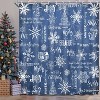 LunaLulinlk 13pc Christmas Shower Curtain with Hooks - 4 of 4