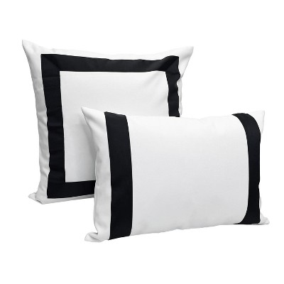 Versailles Valentina Ultra Soft Plush Decorative Throw Cushion Black/White