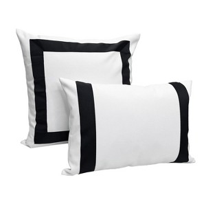 Versailles Valentina Ultra Soft Plush Decorative Throw Cushion Black/White - 1 of 1
