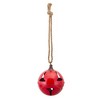 Red Metal Sleigh Bell with Jute Hanger (Set of 2) - 3 of 3