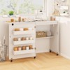 Tangkula Sewing Machine Table with Charging Station Folding Sewing Cabinet w/Lockable Casters - 2 of 4