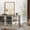 Farmhouse TV Stand for 65/75 inch TV, Entertainment Center with Storage Cabinet, Industrial TV Console Cabinet - 4 of 4