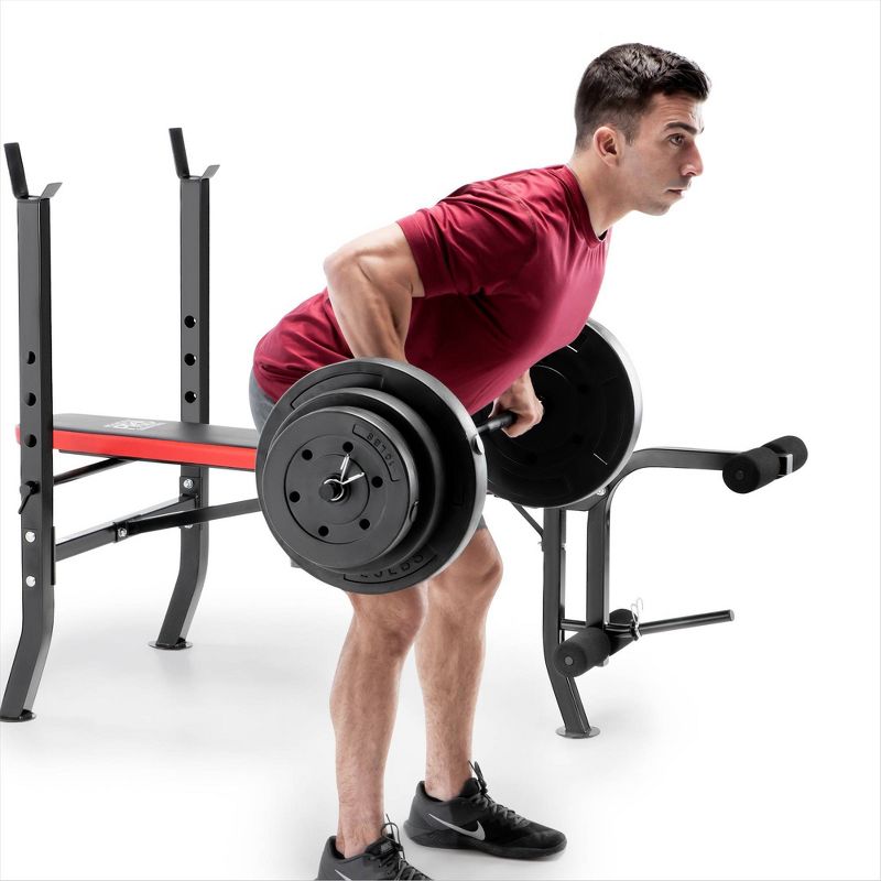 Marcy Pro Standard Bench with Weight Set 100lbs - Black, 4 of 8