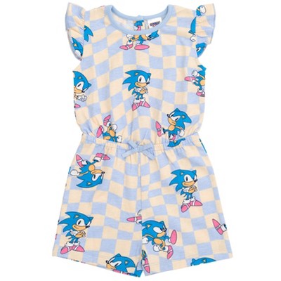 SEGA Sonic the Hedgehog Girls Romper Little Kid to Big Kid