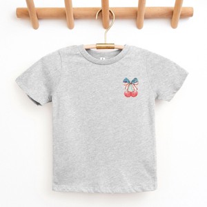 The Juniper Shop Patriotic Cherries Coquette Youth Short Sleeve Tee - 1 of 3