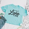 Simply Sage Market Livin' On Lake Time Boxy Crop Top - 2 of 4