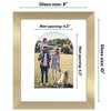 Americanflat 8" x 10" Picture Frame with Mat - Arch, Oval & Wavy Designs - Stylish Decor for Living Rooms, Dorms, Offices & More - 2 of 4