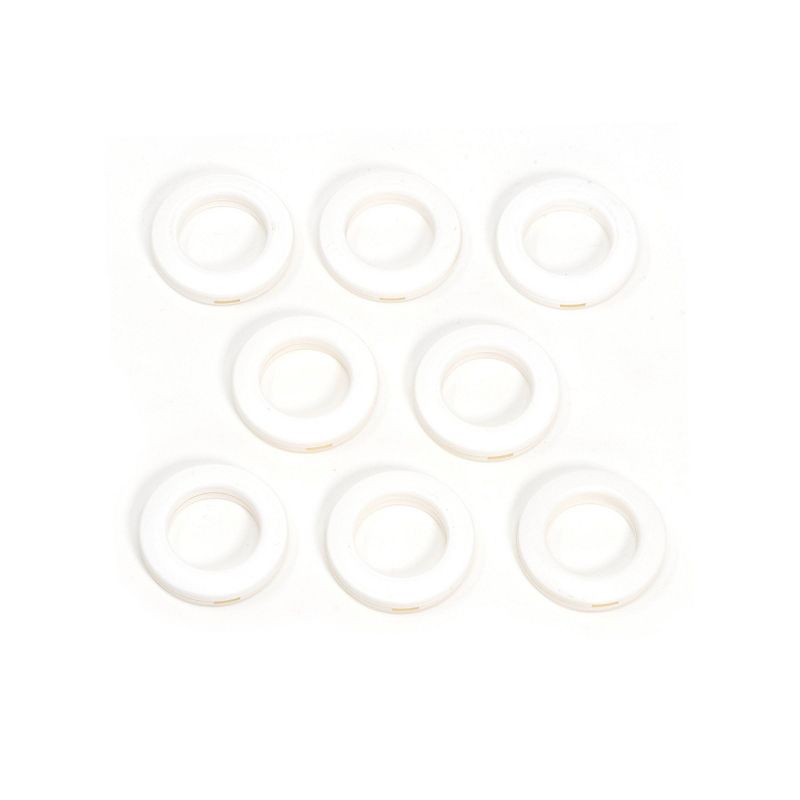 Dritz Home 1&#34; Curtain Grommets Set, White - Easy Install, Snap-Together, Machine Washable, Fits 13/16&#34; Rods, 2 of 7