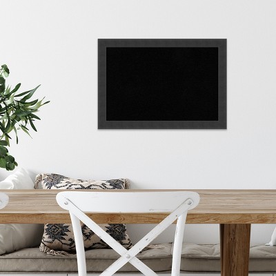 Mezzanotte Black Framed Cork Bulletin Board 22.84" x 17.26"