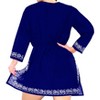 HAPPY BAY Women's Summer Vacation Beachwear Mini Bathing Suit Short Beach Dress Bikini Swimsuit Cover ups Medium-Large Blue Solid - 2 of 4