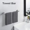WOWOW 36 in. Stainless Steel Wall Mounted Single Towel Bar in Brushed Nickel - 2 of 4