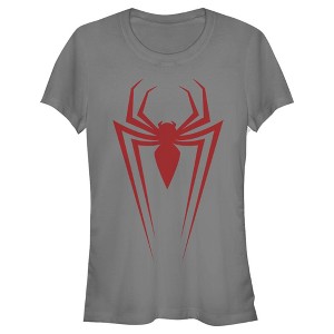 Juniors Womens Marvel Spider-Man Icon Badge T-Shirt - 1 of 3