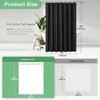 Long Shower Curtain 96 Inch Waffle Weave Heavy Duty Thick Cloth Bathroom Curtain Neutral Weighted Hotel Style with 12 - 3 of 4