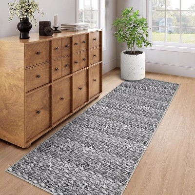Washable Area Rug Modern Braided Print Area Rugs for Living Room Bedroom