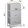 Dresser with 3 Drawers, Fabric Nightstand, Organizer Storage Dresser for Bedroom, Hallway, Entryway, Closets - 2 of 4