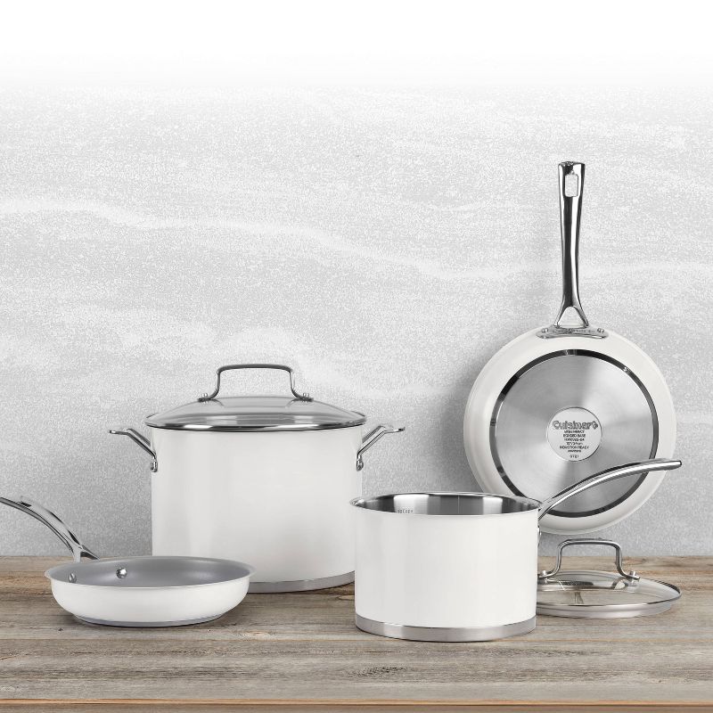Cuisinart Matte 11pc Stainless Steel Cookware Set MW89-11 - White, 5 of 6