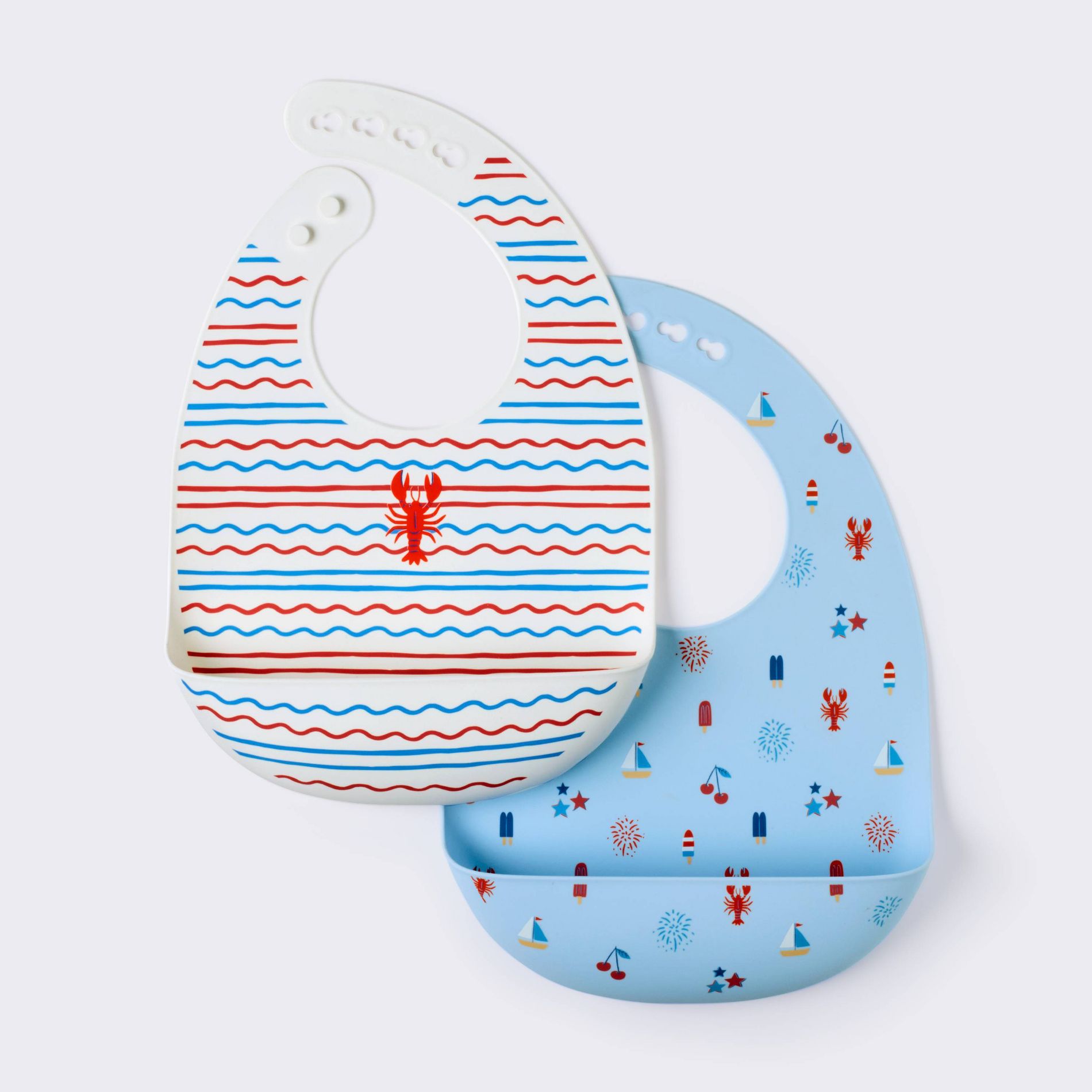 Silicone Bibs - Americana - 2pk - Cloud Island™