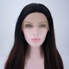 Unique Bargains Women Long Straight Hair Lace Front Wig with Wig Cap 24" 1PC - 4 of 4
