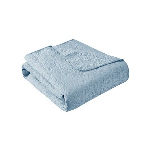 1 Pcs Elegant Reversible Throw, Classic Stitch Pattern Rich Depth and Texture Bedding Set, All Season Home Textile fits Lux Bedroom Decor - 1 of 4