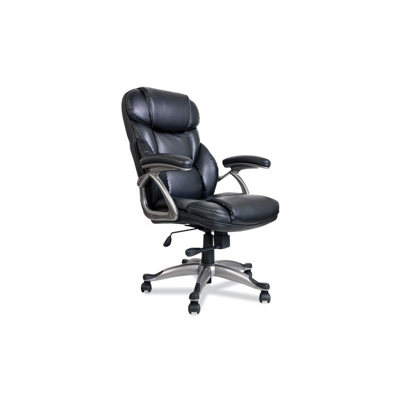 Alera Alera Birns Series High-Back Task Chair, Supports Up to 250 lb, 18.11" to 22.05" Seat Height, Black Seat/Back, Chrome Base, 3 of 7