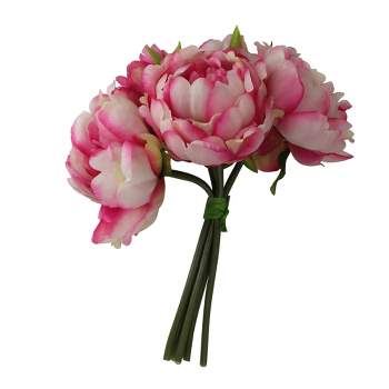 Allstate Floral 9.5" Pink Peony Artificial Flower Bouquet