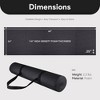 Fitvids 1/4-Inch High Density Thick Non Slip Yoga Mat with Knee Pad and Carrying Strap for Workout, Pilates, Gym Home Exercise, Black - 4 of 4