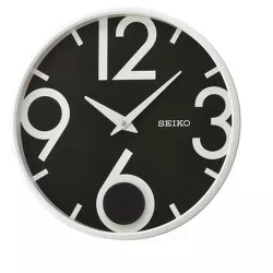 Seiko 12" Giant Numbers Wall Clock, Black