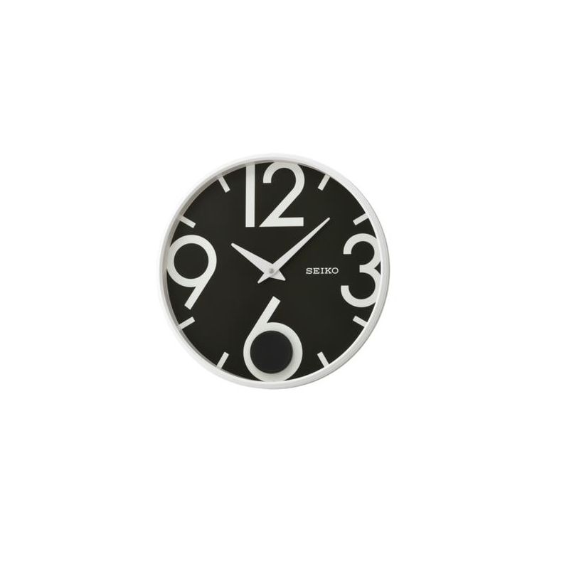 Seiko 12" Giant Numbers Wall Clock, Black, 1 of 5