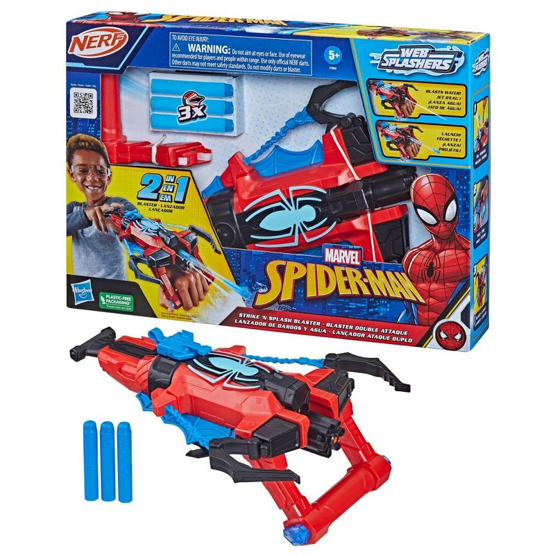 Marvel Spider-Man NERF Strike &#39;N Splash Toy Blaster, 4 of 13