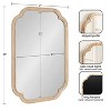 Kate & Laurel All Things Decor 24"X36" Glenby Scallop Wall Mirror Natural - 2 of 4