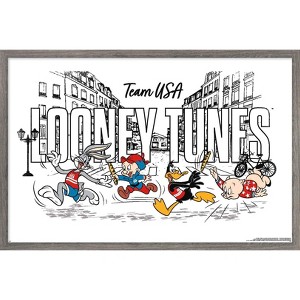 Trends International Looney Tunes x Team USA - Illustrated Race Framed Wall Poster Prints - 1 of 4