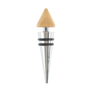 Unique Bargains Wine Stopper Aluminum Alloy TPR Wood 3.94"x0.79"x0.79" 1 Pc - 1 of 3