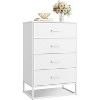 Dresser for Bedroom with 4 Drawers, Nightstand, Chest of Drawers, Tall Dresser Drawers with Sturdy Metal Frame for Hallway, Living Room, Closet - 2 of 4