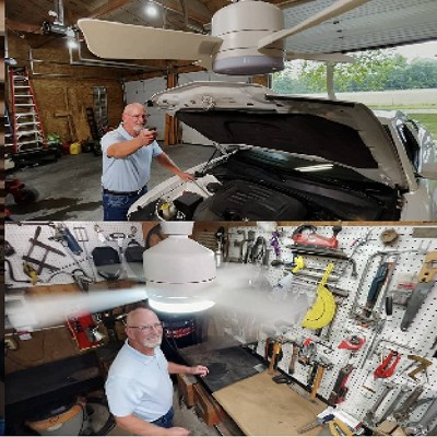 Bright White 6" LED Ceiling Fan with Remote and 4 Blades
