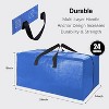 6/12pack Heavy Duty Extra Large Moving Bags W/Backpack Straps - Strong Handles & Zippers - 2 of 4