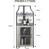 CuisinSmart Corner Wine Bar Cabinet with Detachable Wine Rack, Bar Cabinet with Glass Holder, Small Sideboard and Buffet Cabinet with Mesh Door - 2 of 4