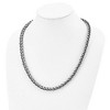 Black Bow Jewelry Men's 7mm Stainless Steel & Black Plated Spiga Chain Necklace, 24 Inch - 4 of 4
