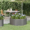 vidaXL Garden Raised Bed Grey Powder-coated steel Medium Durable - 2 of 4