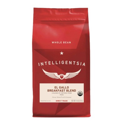 Intelligentsia Direct Trade Organic El Gallo Breakfast Blend Medium Roast Whole Bean Coffee - 11oz