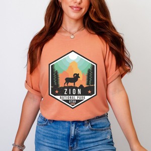 Simply Sage Market Zion National Park Badge Garment Dyed Tee - 1 of 4