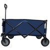 Heavy Duty Garden Cart 225LBS Capacity Heavy Duty Wagon Cart With 7" 360°Rotation Tires Adjustable Handle Collapsible Foldable Wagon - 3 of 4