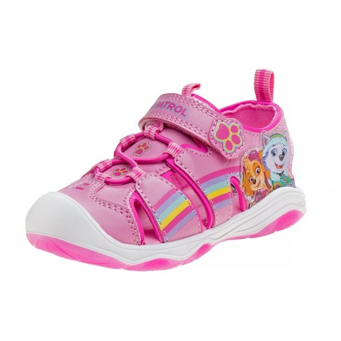 Paw Patrol Everest Skye Light Up Summer Sandals - Hook&loop Adjustable Strap Toe Sandal Water Shoe Pink (sizes 6-12 Toddler / Little : Target