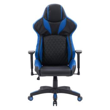 Nightshade Gaming Chair Black and Blue - CorLiving