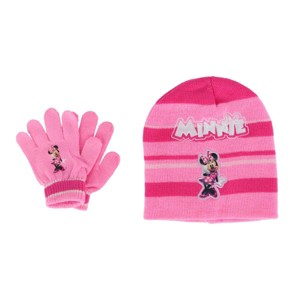 Textiel Trade Girl's One Size Fits Most Disney Minnie Mouse Hat and Glove Winter Set - 1 of 3